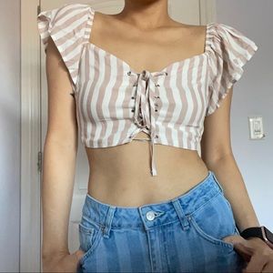 Striped crop top